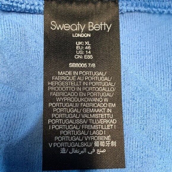 NWOT Sweaty Betty | Motion Jacquard 7/8 Workout Legging Regatta Blue - Picture 10 of 10